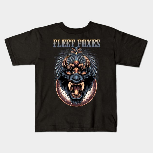 FLEET FOXES VTG Kids T-Shirt by kuzza.co
